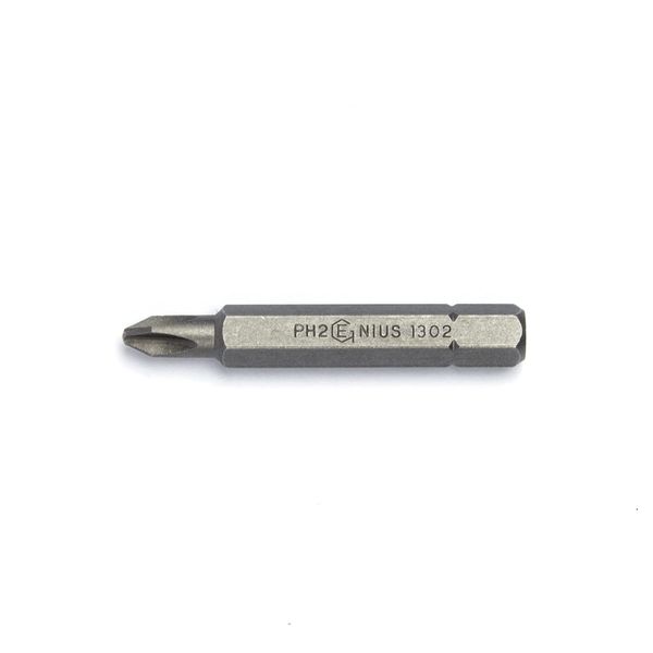 Genius Tools 1/4" Hex Shank, #1 Philips Screwdriver Bit 56mmL - 1302
