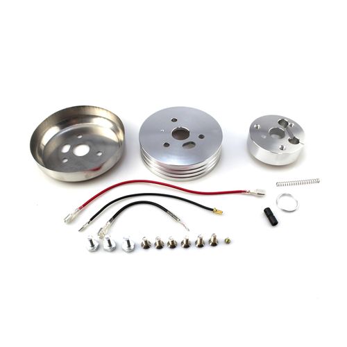 ANP PUAUTO 5 & 6 Hole Steering Wheel Polished Hub Adapter fit for Chevrolet Jeep Buick Pontiac Oldsmobile Silver,Billet Steering Wheel Hub Adapter