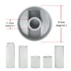Spares2go Control Knobs/Dials for AEG Oven Cooker & Hob (Pack of 6 + Adaptors, Silver)
