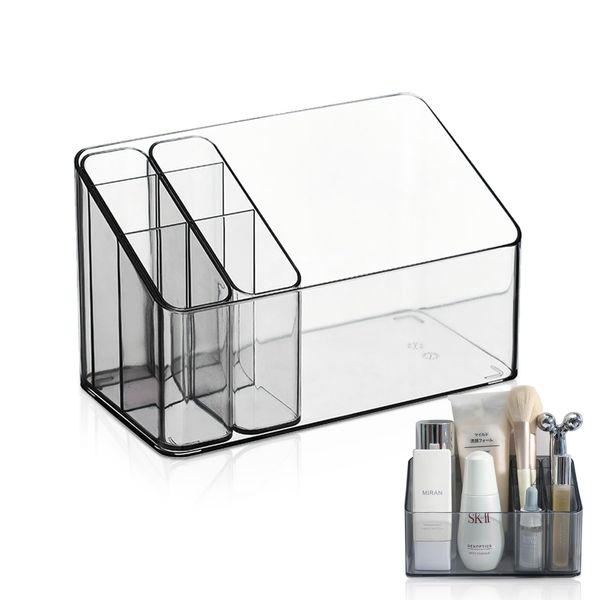 Doafoce Organizer Trucchi Dressing Table Organizer Organizzatori Cosmetici in Plastica con 7 Scomparti Adatto per conservare cosmetici e prodotti per la cura della pelle (16×10cm)