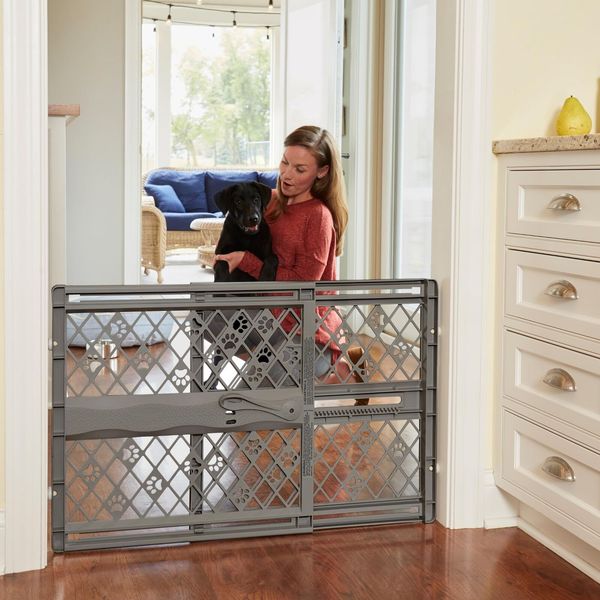 MYPET North StatesPaws Portable Pet Gate 26-40" Wide Fieldstone Gray DAMAGED BOX