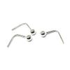 3 x 1.8mm Sterling Silver Ball L shape Nose Studs