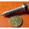 Zinc Hex Head Lag Screw 3/4 Hex Size 1/2 Thread x 2.00" Length, 25 pcs