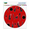 Makeup Lipstick Mascara Eyeliner Pattern Automotive Car Window Locker Circle Bumper Sticker