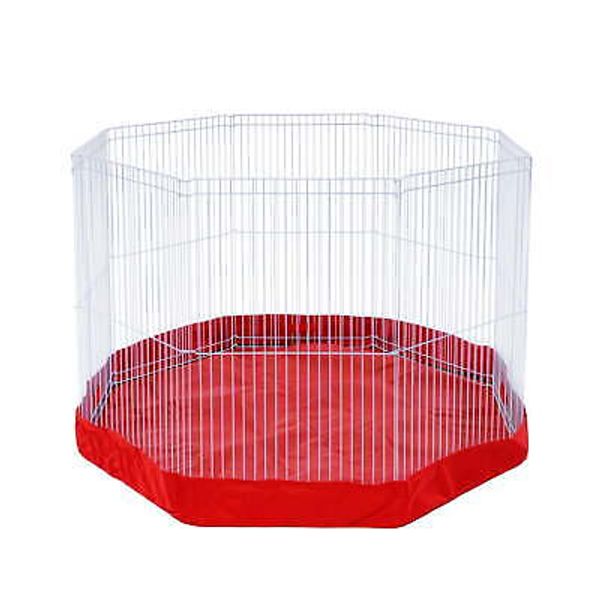 Pet Playpen Fence Kennel Exercise Pen with Cover/Mat Small Animal Home Playpen