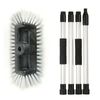 60” Extendable Flow Through Car Wash Brush Kit Long Handle Vehicle Cleaning Tool