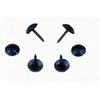 Small Clavos, Round, 7/16 inch Diameter, Hammered, Matte Black Finish (50 Pack)