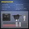 Nilight 2 Gang ON-Off Switch Panel 12V 20A 4 PIN DPST Toggle Switch