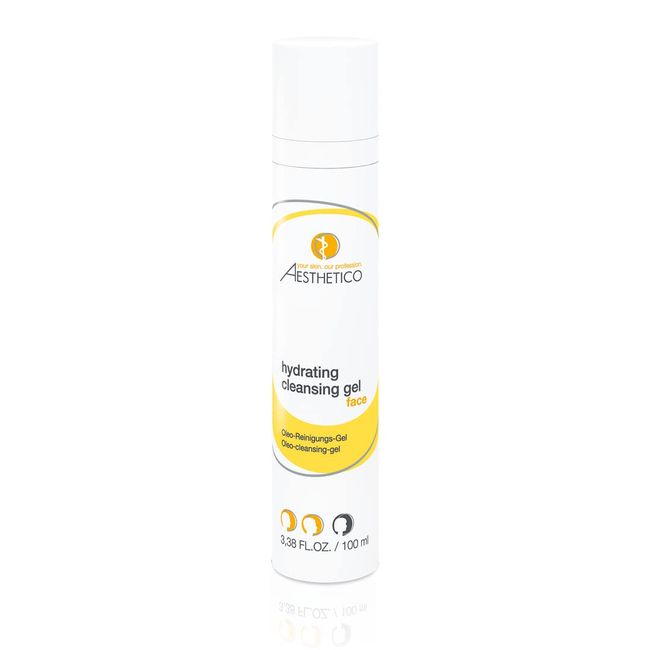 AESTHETICO hydrating cleansing gel - Feuchtigkeitsspendendes Oleo-Reinigungsgel für trockene oder reifere Haut, ideal zur Entfernung von Augen-Make-up, 100 ml