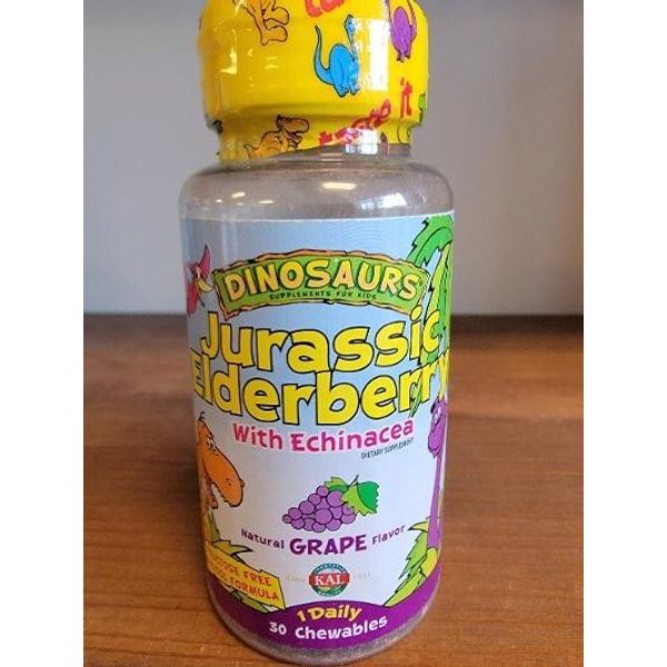 Elderberry Jurassic KAL Dinosaurs 30 Chewable 08/22