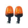 2pcs Two Flexible Din Spigot Pole Mount 60 Led Flashing Orange Warning Beacon Lights