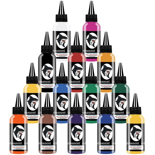 BAODELI Tattoo Ink Set - 14 Color 30ml Tattoo Ink Kit for Professional Use, Including 3D Tattoo Ink and Standard Tattoo Ink