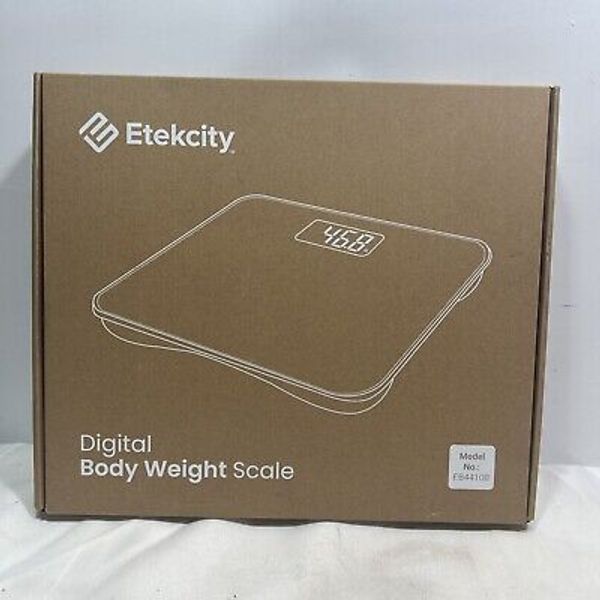 Etekcity Digital Body Weight Scale, Black, EB4410B, 440 Pound Max Capacity ~ NEW