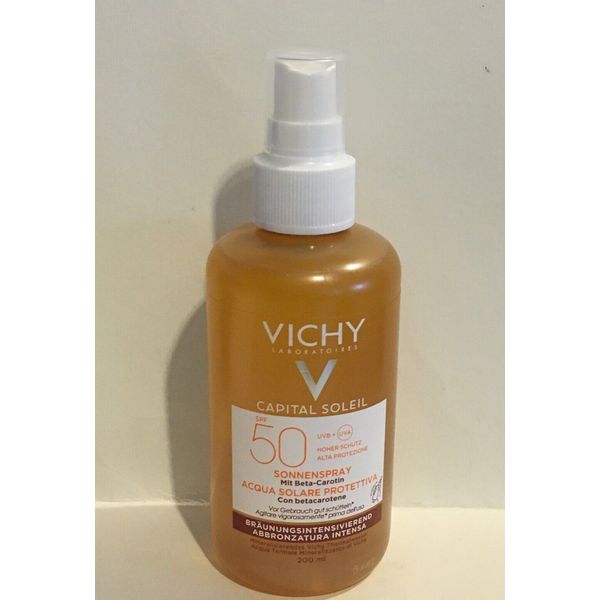 Vichy Capital Soleil Solar Protective Water Intense Tan SPF50 200ml +Face New