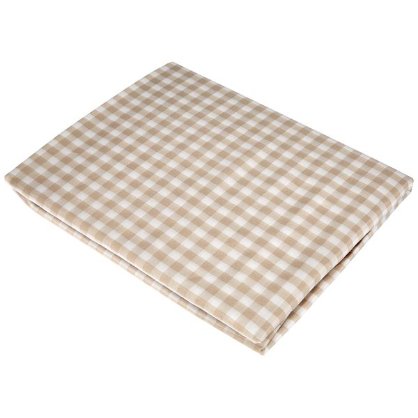 Alan Symonds Gingham Kitchen Curtains Beige 46 x 54, 46'' x 54''