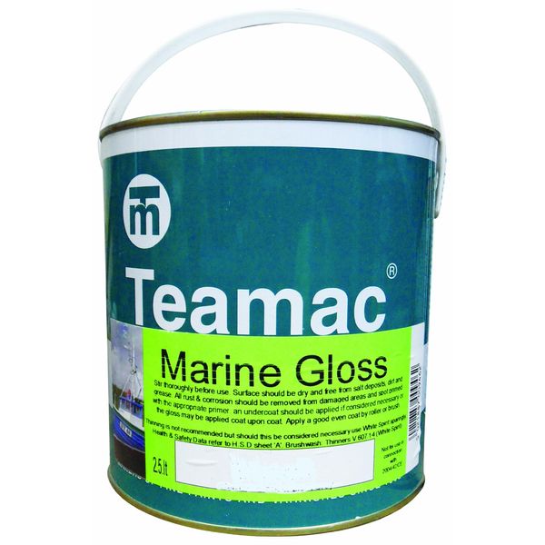 1 Litre Teamac Marine Gloss - Ivory White