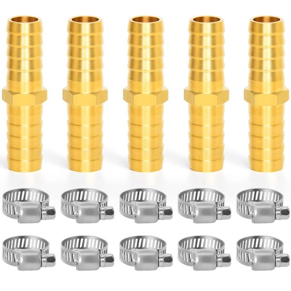 TAILONZ PNEUMATIC 2-Point Brass Hose Overhead Pipe Fittings, 14mm Overhead Pipe Inner Diameter, 4 Point Hose Clips