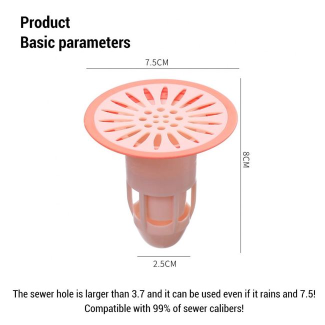 1pc Sink & Shower Drain Hair Catcher Strainer, Silicone Drain Cover For  Preventing Clogging