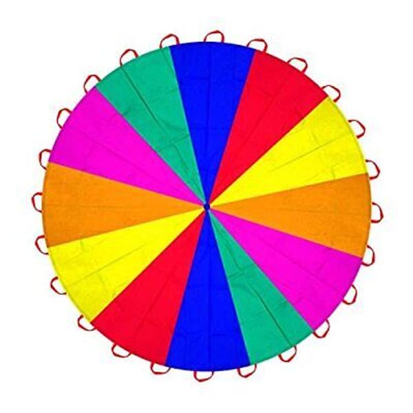 10ft/ 16.4ft Rainbow Parachute for Outdoor Party Games, Kids 16.4ft,