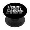 Vegan Definition Protein Vegetarian Plant Based Diet PopSockets Swappable PopGrip