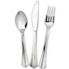 Formal Event Wedding Elegant Plastic Assorted 75 Pack 25 Each Heavy Duty Cutlery