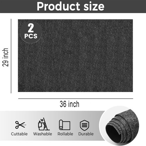 TJYAEKLTD Oil Spill Mat, 29 * 36in Garage Floor Mat for Under Car, Absorbent Oil Pad, Waterproof Backing Protects Floor(2 Pack)