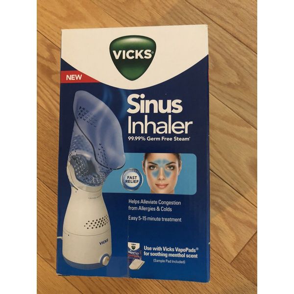VICKS Personal Sinus Steam Inhaler with Soft Face Mask Steam Relief BRAND New