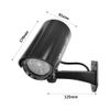 Laroal 2pcs Simulation Camera Waterproof Bullet Shape Black Simulation Security Camera Red Flashing LED Outdoor Surveillance Camera (Black)