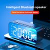 Wireless Bluetooth Digital Mirror LED Alarm Clock with Speaker MP3 Player Black