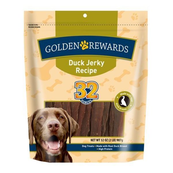 Golden Rewards Duck Jerky Dog Treats, 32 oz