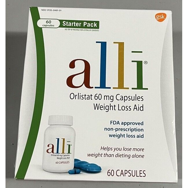 Alli Diet Pills Starter Pack 60 Capsules, Exp 12/2025