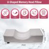 Grey Lash Pillow Eyelash Extension U-Shaped Head Support With Soft Memory Foam