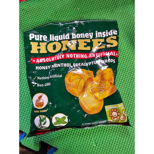 Honees Cough Drops Honey Menthol Eucalyptus 20 drops exp-7/2025