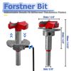 Mesee Forstner Bit Drill Set - 35mm with Hinge Hole Jig Template & Drill Guide for Woodworking Cabinet Hinge Boring