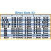 100pcs Carbon Steel Metric M5 Rivet Nuts Threaded Rivet Insert Nutsert Rivnuts Kit M5-0.8mm