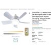 Socket Fan LED Dimmable Light 3 Speed Timing Function 23W Small White NIB