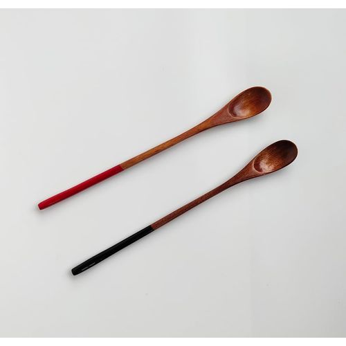 KXLCGYK Wooden Muddler Spoon Set of 2 Long Spoons Stirring Sticks Pair Muddler Coffee Spoon Teaspoon Stirrer Set Stirring Spoon Not Dishwasher Safe