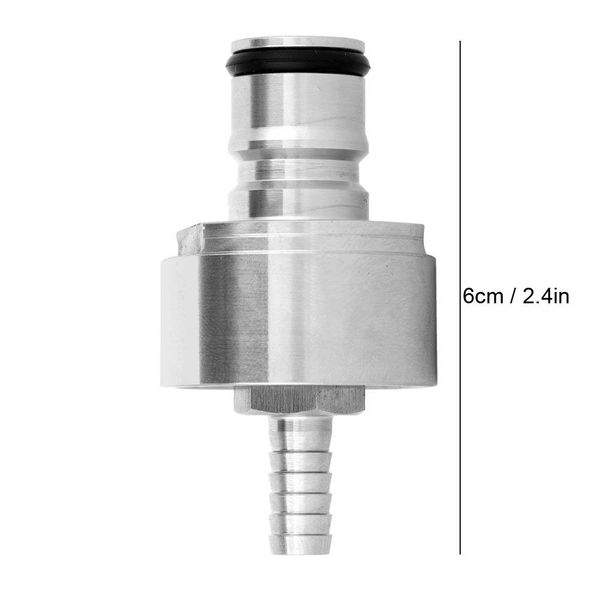 Zerodis Carbonation Cap Stainless Steel Counter Pressure Bottle Filler Homebrew Beer Tool Durable Soda Water Juice Carbonator Adapter Connectors for Plastic Bottles