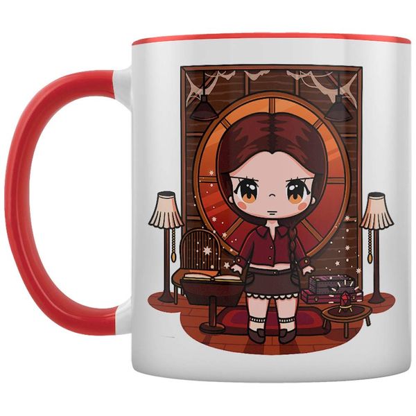 Mio Moon Something Wiccan This Way Comes Red Inner 2-Tone White Mug