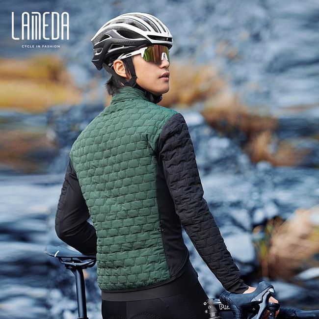 Lameda Tight Autumn Winter Fleece Warm Cycling Jersey Men's