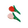Loeffler Randall Women's Juniper Tulip Clip Set, Red/Pink, One Size