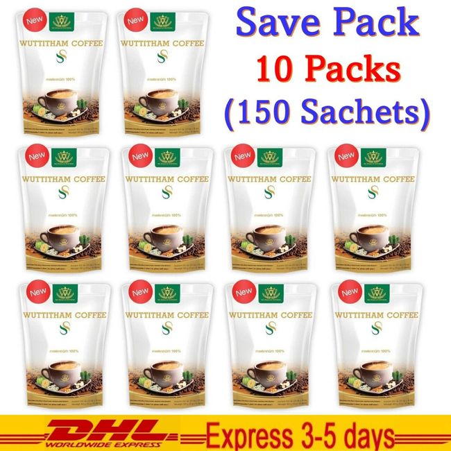 10x Wuttitham Instant Coffee Health Weight Control Anti Aging Slimming Drink