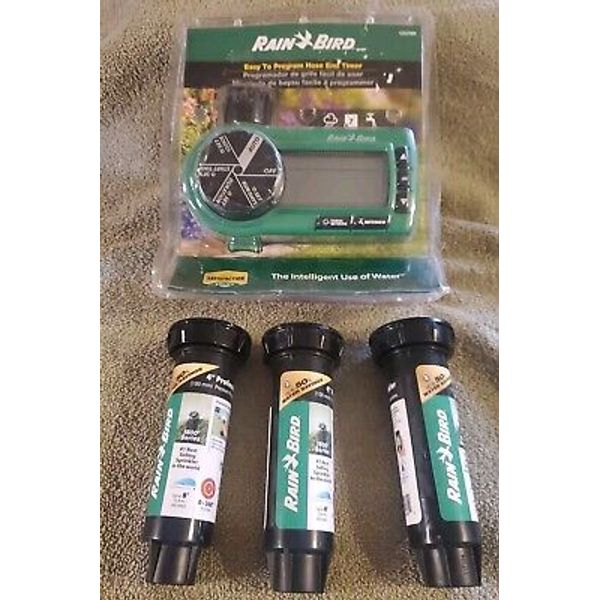 Rain Bird Timer & Three 1800 Series 4 in. Professional Pop-Up Sprinkler Heads