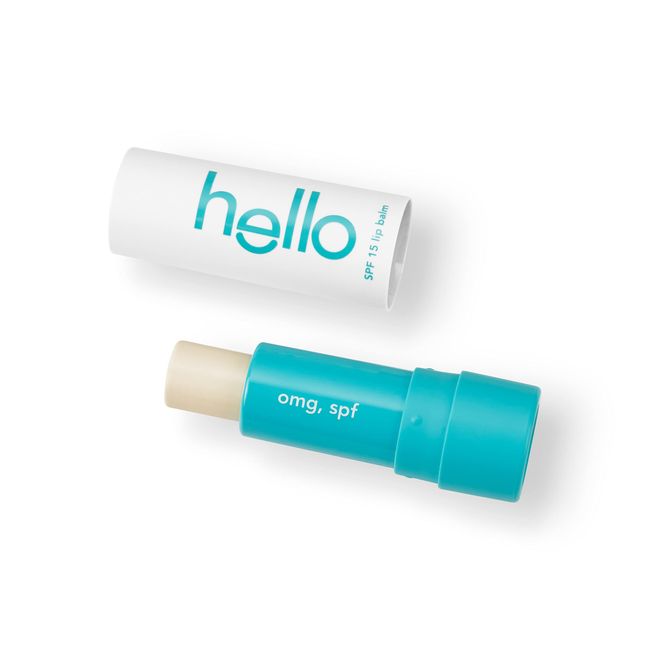 Hello Moisturizing Vegan Lip Balm SPF 15, Sweet Mint, Beeswax Free, Petrolatum Free, and Parabens Free, 0.15 Ounce