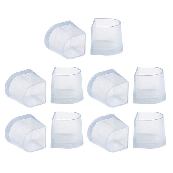 SUPVOX 5 Pair High Heel Protectors Clear Heel Stoppers Stiletto Protectors Replacement Tip Caps for Grass Wedding Women Shoes Size M