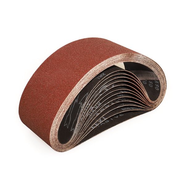 Sruhrak 100X610mm Abrasive Sanding Belt Set - 10 Pack 60 Grits Sandpaper Belts for Portable Belt Sander