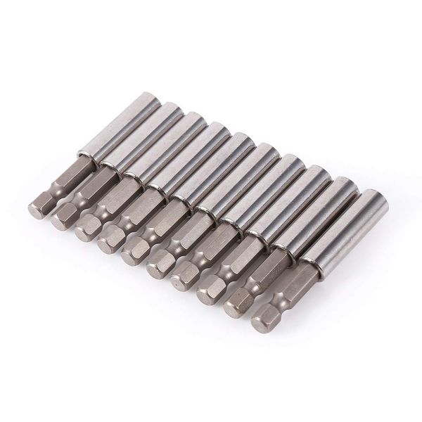 Nikou Screwdriver Bit Holder - 10Pcs Magnetic Screwdriver Extension Socket Drill Bit Holder 1/4" Hex Power Tools