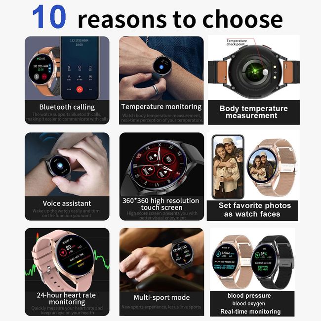 Smart Watch Men Women Series 7 Pro Bluetooth Call Sport Heart Rate  Smartwatch 2023 1.86 Inch 240 283 HD For Android IOS