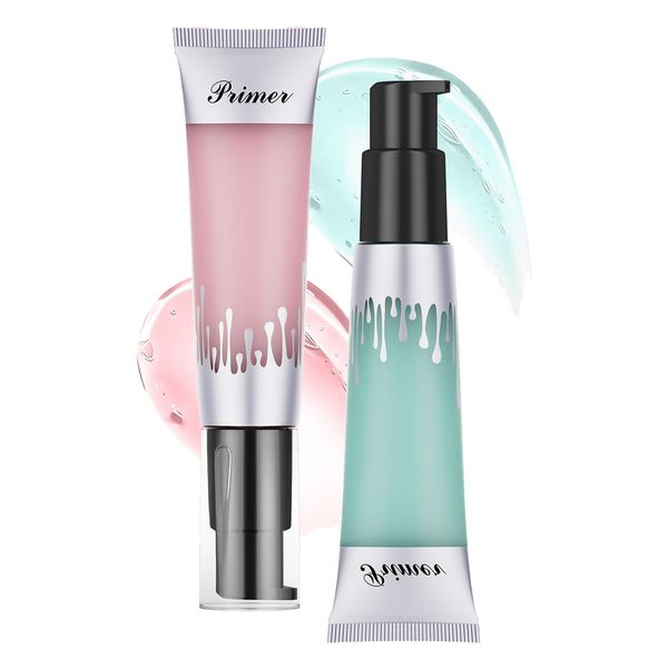 2PCS Power Grip Primer, Hydrating Gel-Based Face Primer,Hyaluronic Acid Primer Face Makeup,Smoothing Skin & Gripping Makeup, Moisturizes Makeup Base for All Skin Types