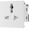 BG EMUNVW Euro Module Universal Unswitched Socket - White